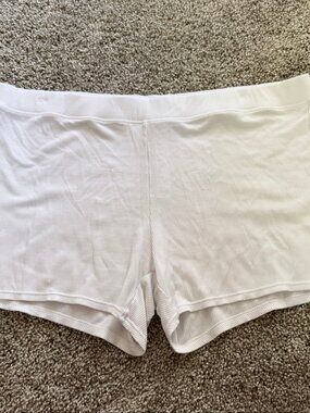 Yitty White Ribbed Shorts XXL
